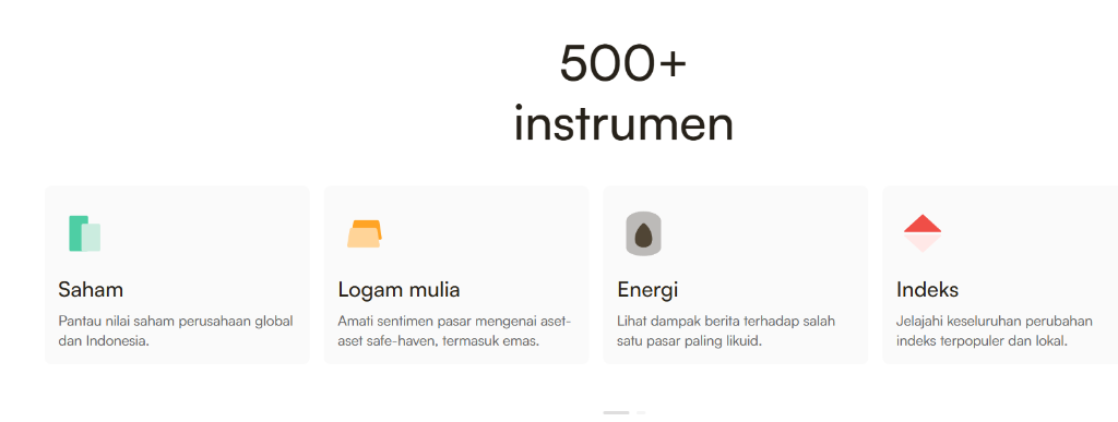 500+ Instrumen Trading